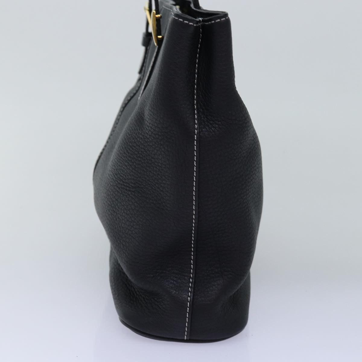 Burberry BurberrySs Auth Leather Black Handbag Style 6