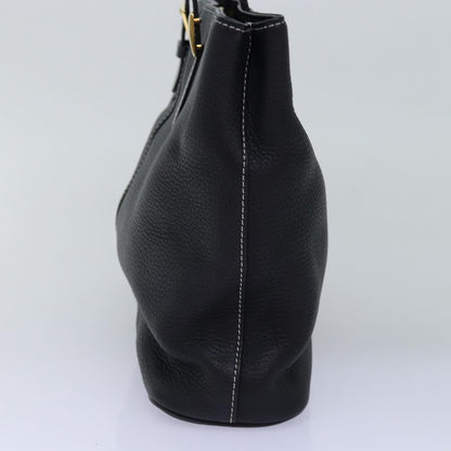 Burberry BurberrySs Auth Leather Black Handbag Style 6