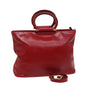 Luxury CELINE Hand Bag Leather 2way Red 13083