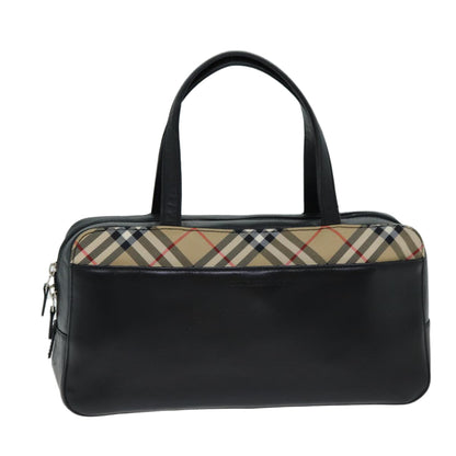 Burberry Nova Auth Leather Black Handbag Style 2