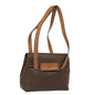 Luxury CELINE Macadam Canvas Shoulder Bag PVC Leather Brown 13171