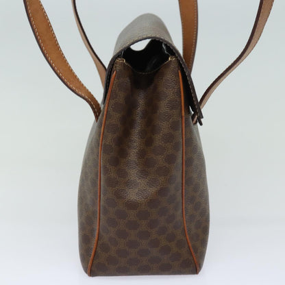 Luxury CELINE Macadam Canvas Shoulder Bag PVC Leather Brown 13171