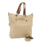 Burberry Nova Label Canvas Beige Tote Bag