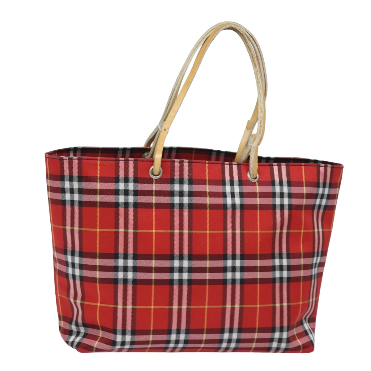 Burberry Nova Auth Nylon Red Handbag Style 5