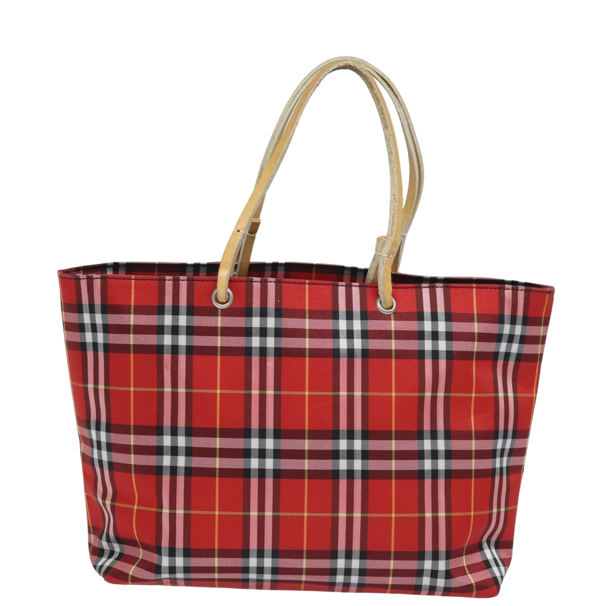 Burberry Nova Auth Nylon Red Handbag Style 5