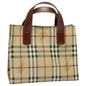 Burberry Nova Auth Leather Beige Handbag Style 11
