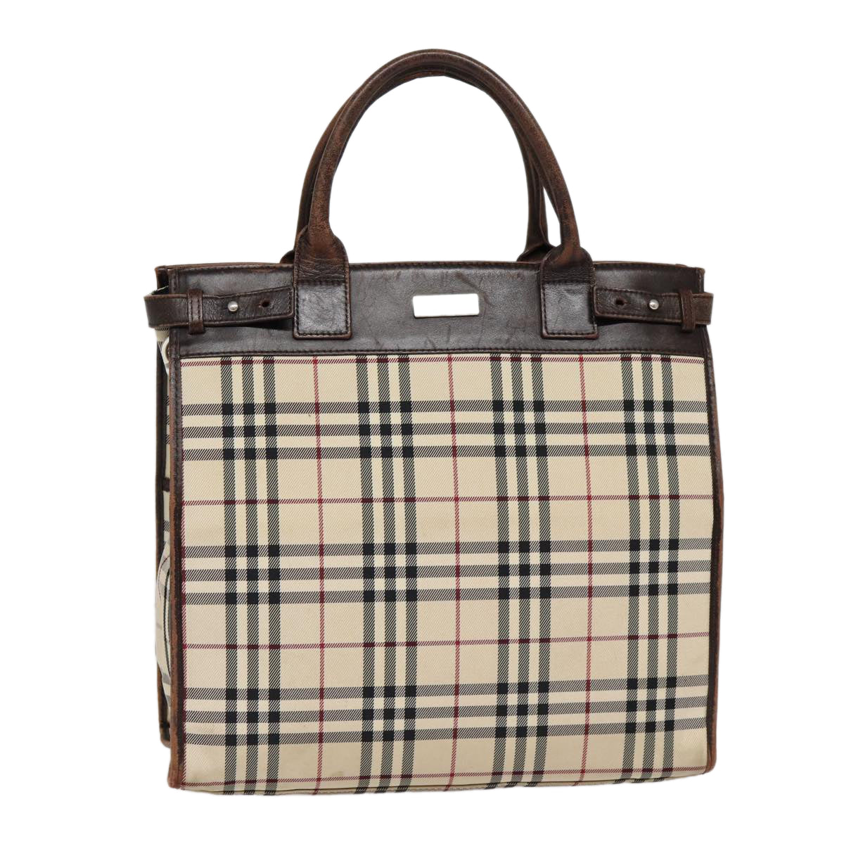 Burberry Nova Auth Canvas Beige Handbag Style 23