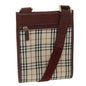Luxury Burberry Nova Check Shoulder Bag Canvas Beige Wine Red black Auth yk5688