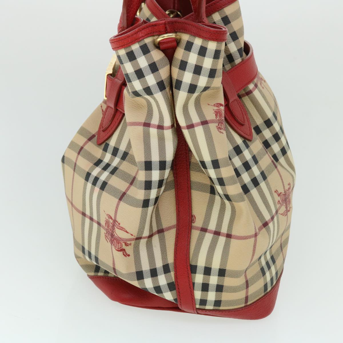 Burberry Nova Auth Leather Beige Tote Bag Style 9