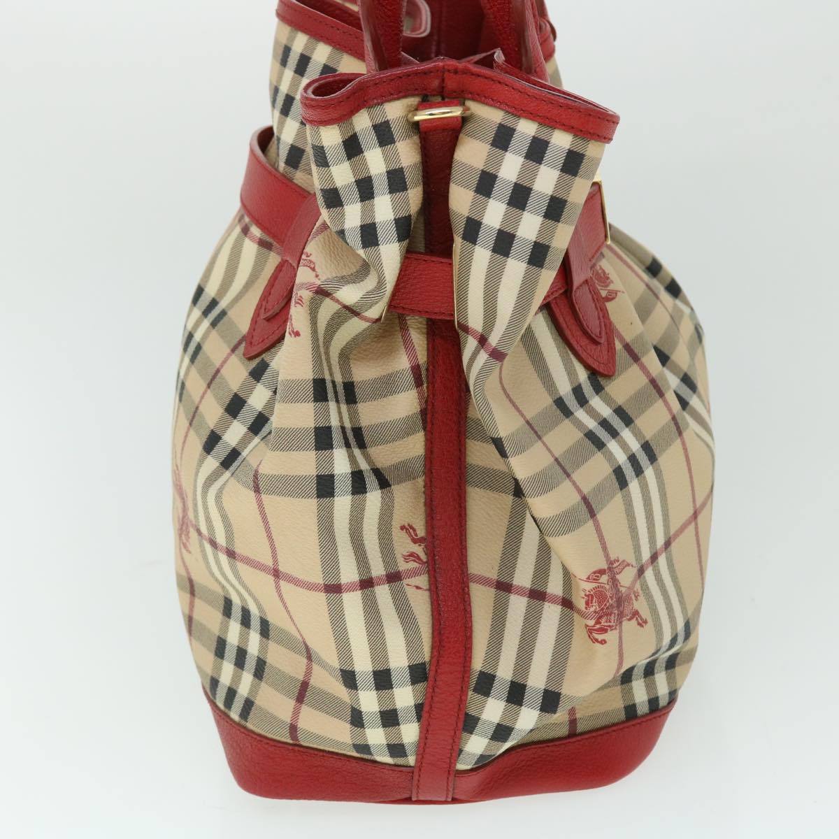 Burberry Nova Auth Leather Beige Tote Bag Style 9