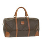 Luxury CELINE Macadam Canvas Boston Bag PVC Leather Brown 9442