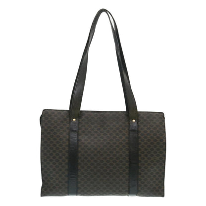 Luxury CELINE Macadam Canvas Tote Bag Black yt711