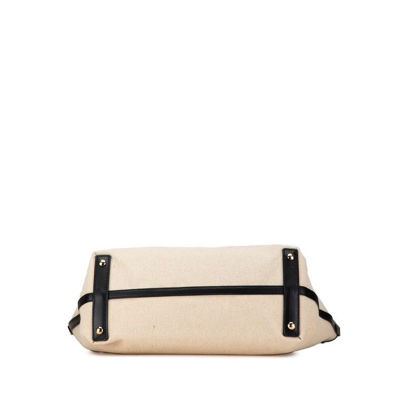 Burberry Logo Leather Tote Bag