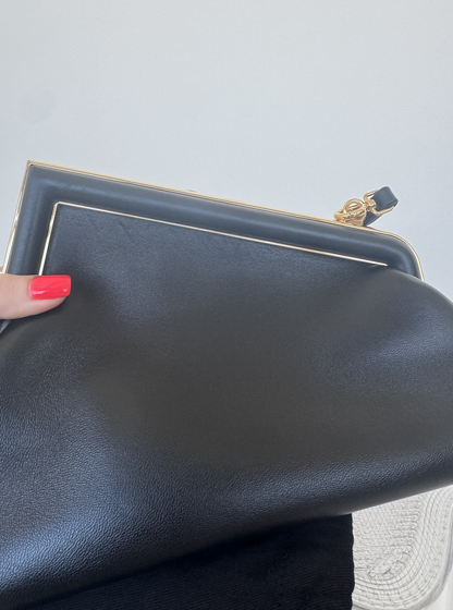 Fendi First Small Black nappa leather bag Rovelle Bags