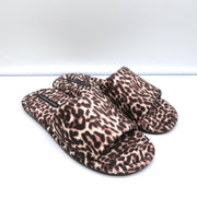 Veronica Beard Slipper Sandals Gillian White/Espresso Leopard Print Size 8 NEW
