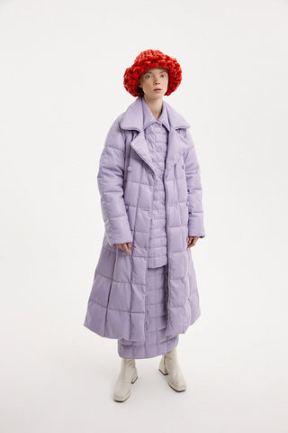 Trench Coat Leather Lilac