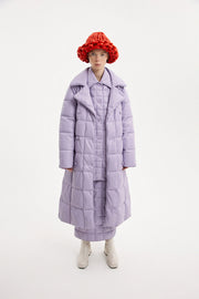 Trench Coat Leather Lilac