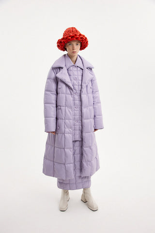 Trench Coat Leather Lilac