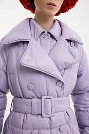 Trench Coat Leather Lilac
