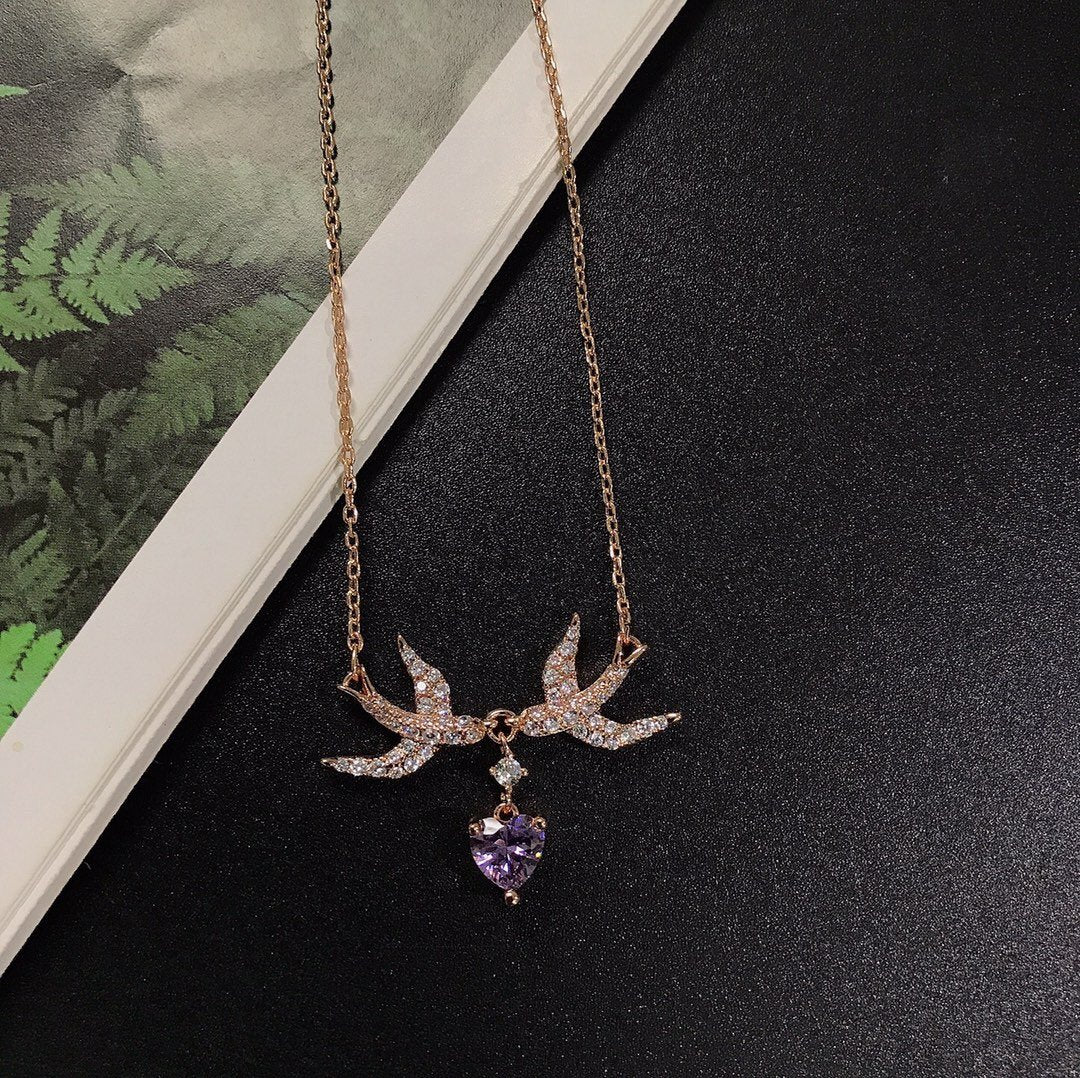Fashion Lady Amethyst Necklace lbcase