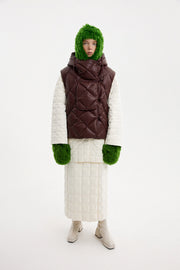 Atti Vest Leather Maroon