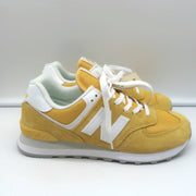 New Balance 574 Sneakers Wheat Field Yellow Suede Size 8 WL574FV2 NEW