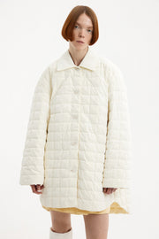 Oversized Kalik Down Shirt Powder Pearl