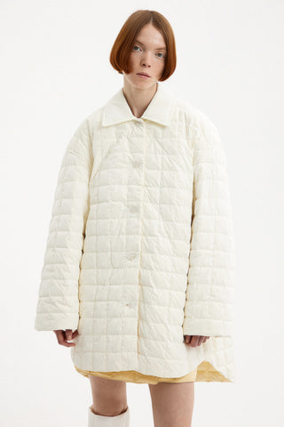 Oversized Kalik Down Shirt Powder Pearl