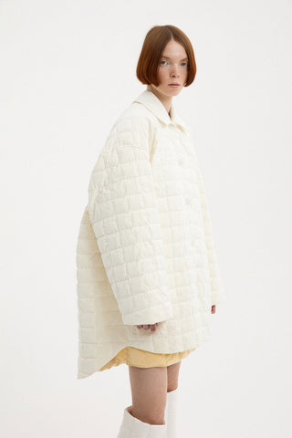 Oversized Kalik Down Shirt Powder Pearl