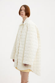 Oversized Kalik Down Shirt Powder Pearl