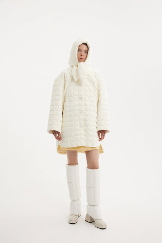 Oversized Kalik Down Shirt Powder Pearl