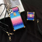 Square gradient color phone case and Airpods case lbcase