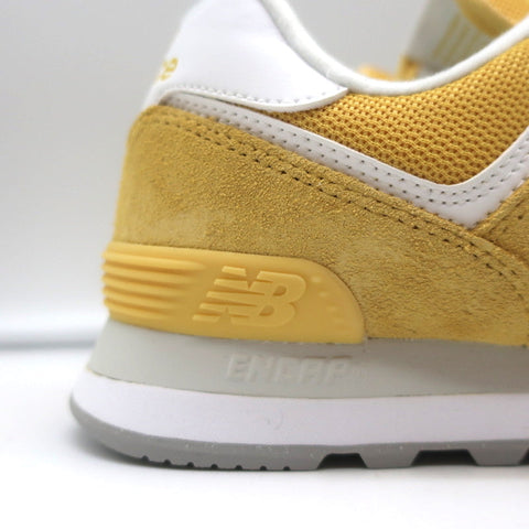 New Balance 574 Sneakers Wheat Field Yellow Suede Size 8 WL574FV2 NEW