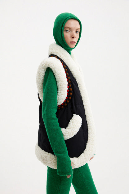 Embroidered Keptar Vest Black