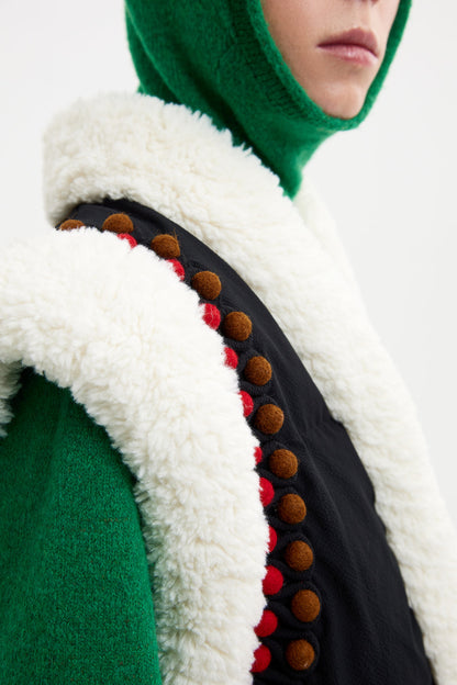 Embroidered Keptar Vest Black