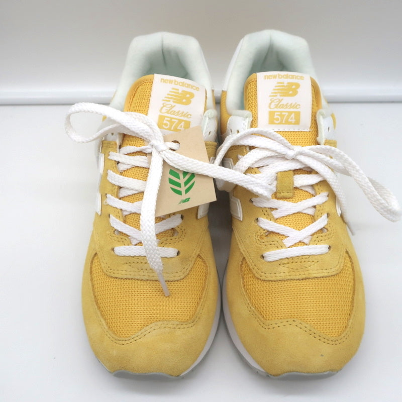 New Balance 574 Sneakers Wheat Field Yellow Suede Size 8 WL574FV2 NEW