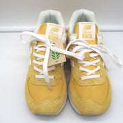 New Balance 574 Sneakers Wheat Field Yellow Suede Size 8 WL574FV2 NEW