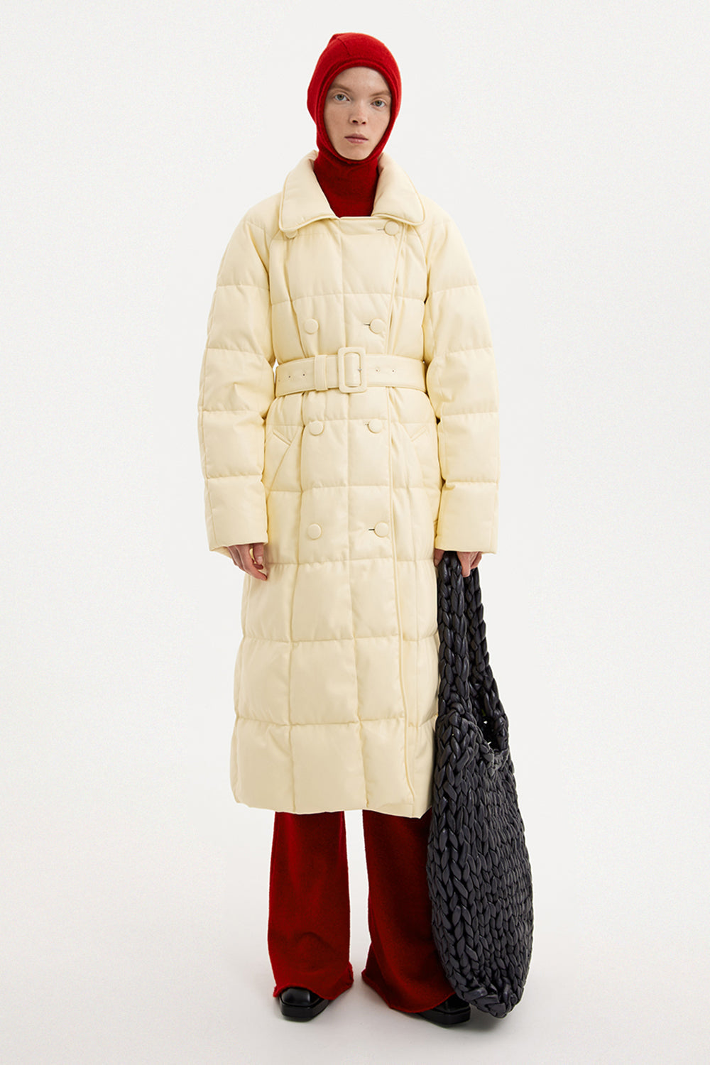 Trench Coat Leather Cream