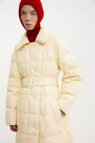 Trench Coat Leather Cream