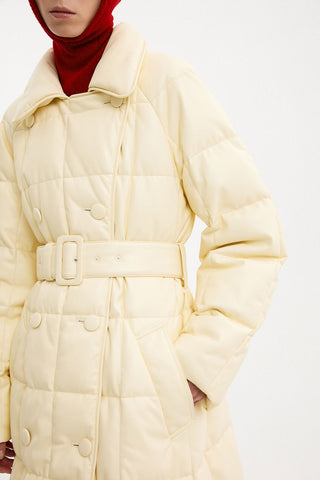 Trench Coat Leather Cream