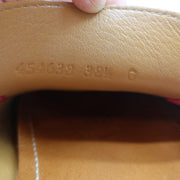 Gucci GG Marmont Web Driver Loafers Red Leather Size 38.5