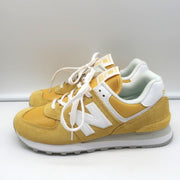 New Balance 574 Sneakers Wheat Field Yellow Suede Size 8 WL574FV2 NEW