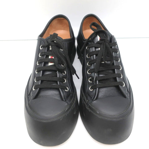 Marni Pablo Low Top Sneakers Black Leather Size 41