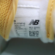 New Balance 574 Sneakers Wheat Field Yellow Suede Size 8 WL574FV2 NEW