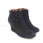 Lanvin Wedge Ankle Boots Black Suede Size 37