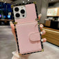 Luxury   leather card  Square   phone case For Samsung