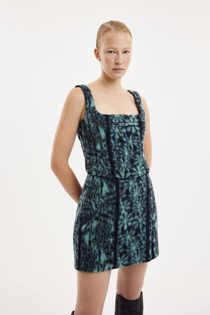 Down Corset Wool Blue