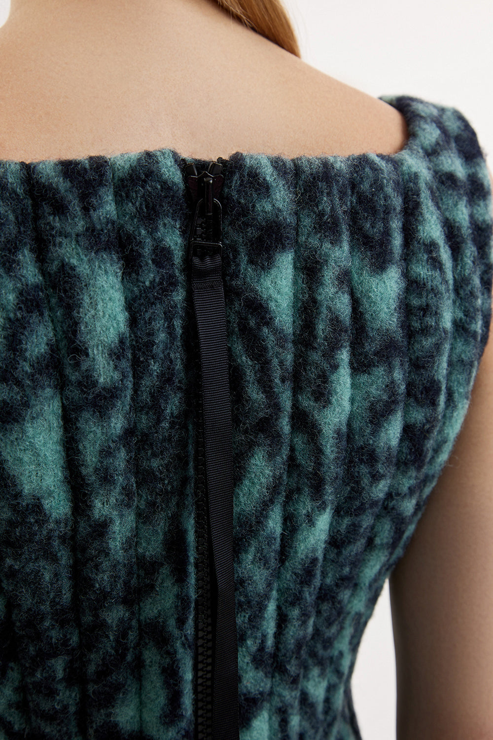 Down Corset Wool Blue