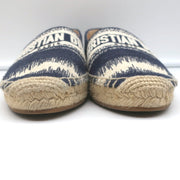 Christian Dior Granville D-Stripes Logo Embroidered Espadrilles Navy Size 37
