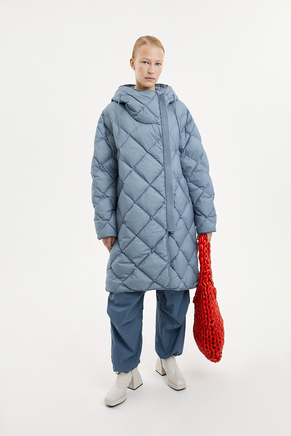 Atti Coat Micro Stone Blue